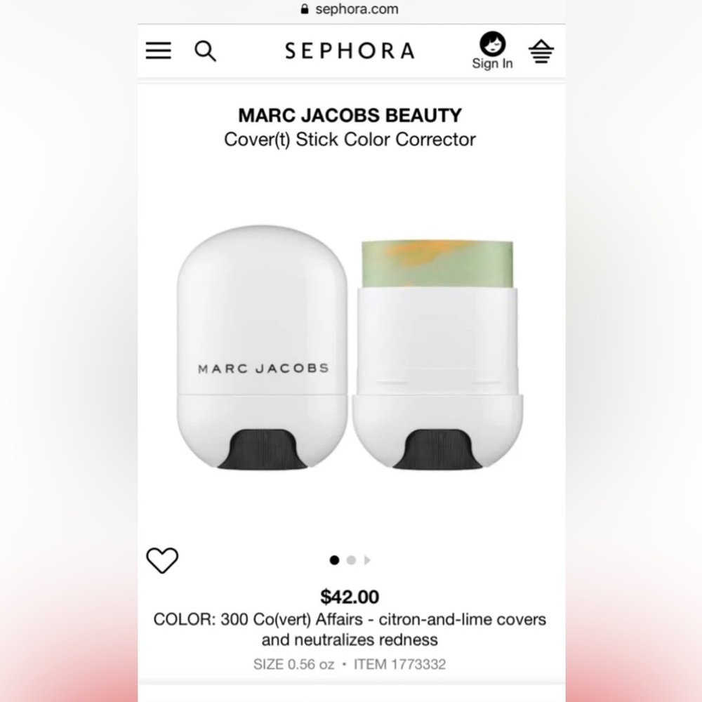 MARC JACOBS COVER(T) STICK COLOR CORRECTOR #300 CO(VERT) AFFAIRS (NEW IN BOX)